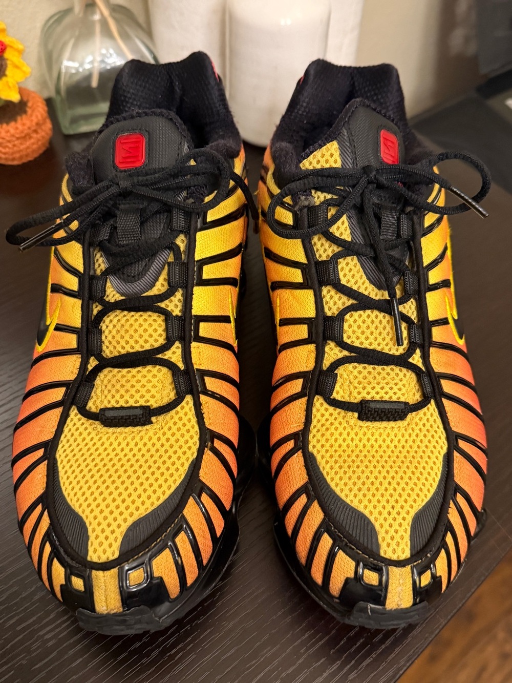 Nike Nike Shox TL “Sunrise” Orange Yellow Athletic Sneakers Mens 8 - Picture 3 of 12